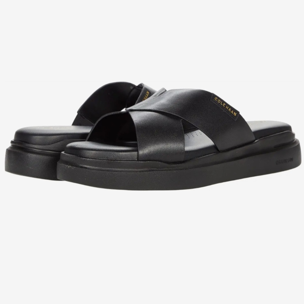 Cole Haan Grandpro Rally Black Criss Cross Sandals Comfort - Size 8.5